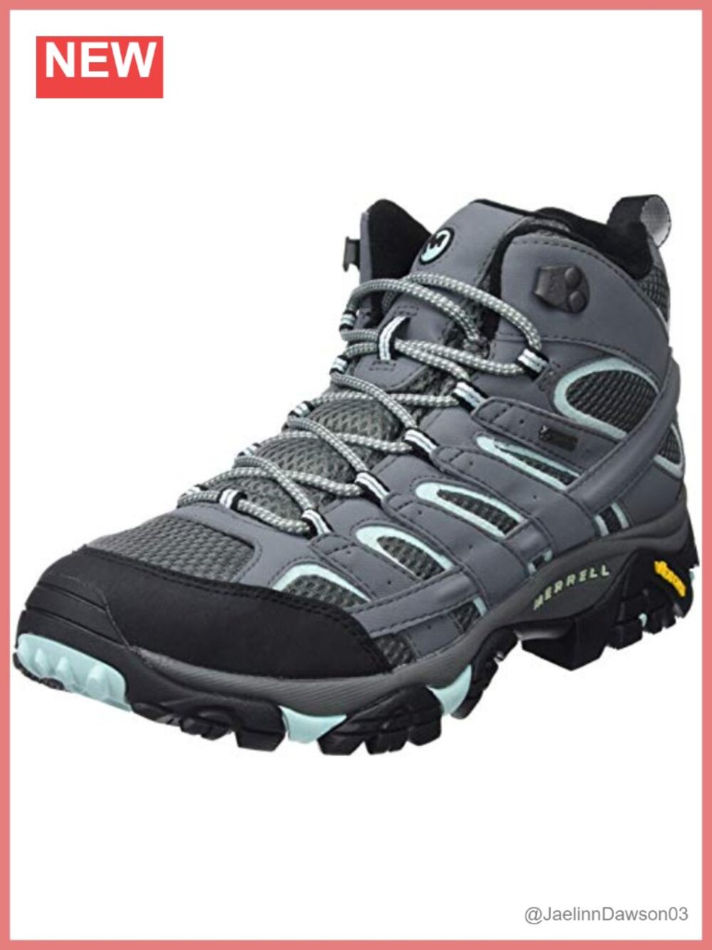 Merrell Women's Moab 2 Mid Waterproof Hiking Boots Leather Mesh Ankle Lace-Up